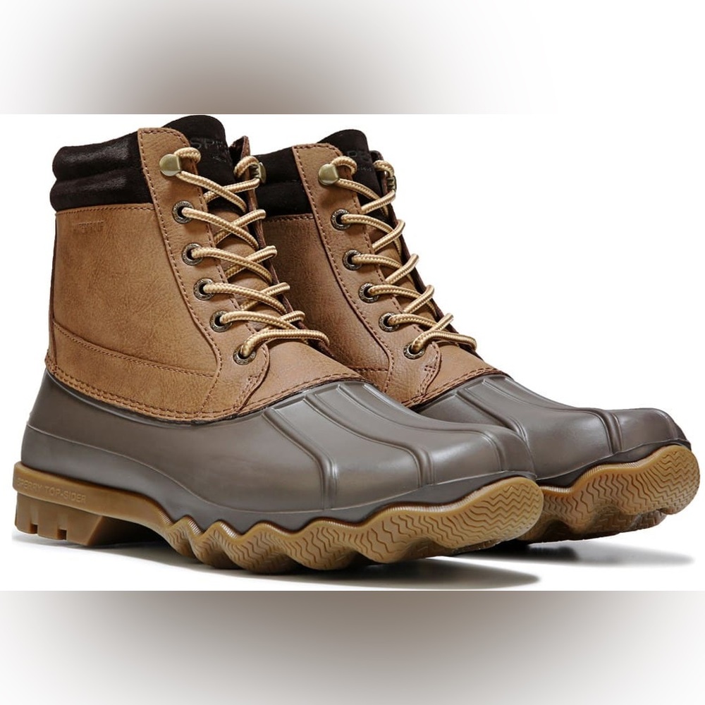 NEW Men’s 10 Sperry Brewster Waterproof Leather Duck Boots